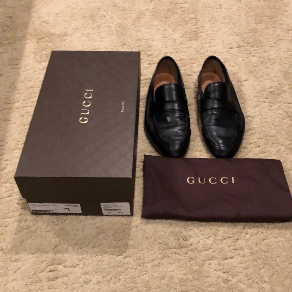 Gucci Loafers Black Leather